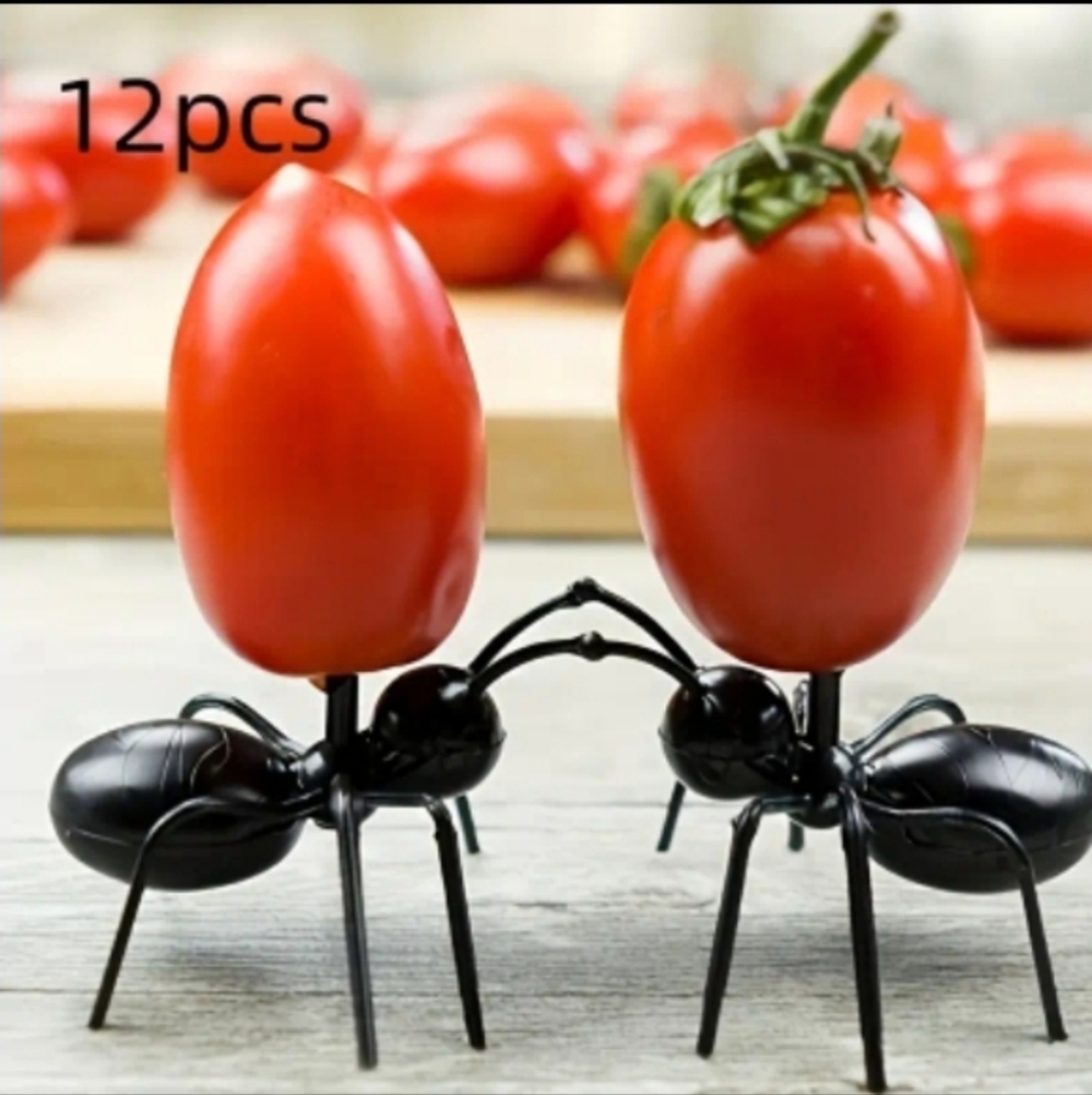 Set of 12 Ant Vegetable Picks